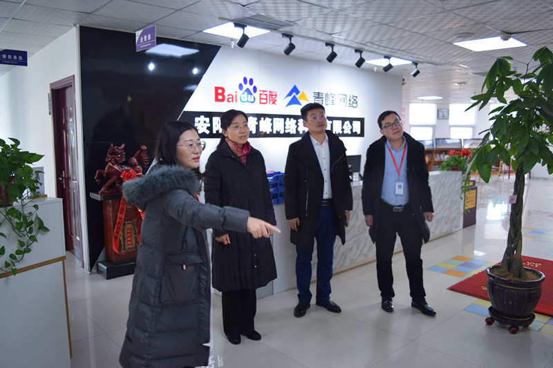 中共河南省委網信辦社評處處長李麗同志，中共安陽市委網信辦副主任、市互聯網行業(yè)黨委書記王曉萌同志蒞臨安陽青峰網絡參觀指導！